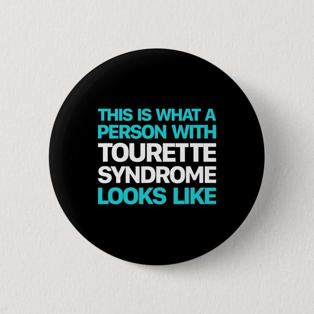 Badge Rond 5 Cm Sensibilisation au syndrome de la Tourette - Décer (Devant)