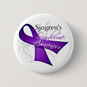 Badge Rond 5 Cm Sensibilisation au syndrome de Sjogren
