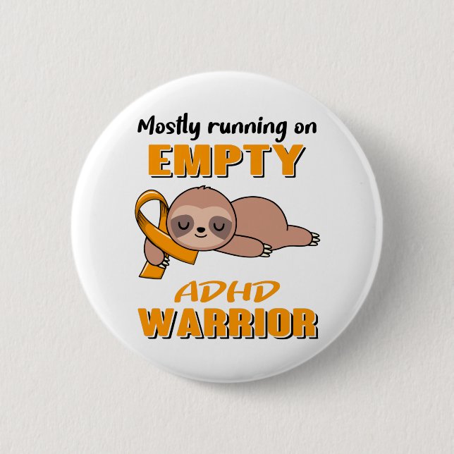 Badge Rond 5 Cm Sensibilisation au TDAH (Devant)