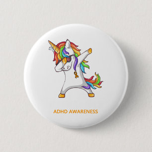 Badge Rond 5 Cm Sensibilisation au TDAH L'Aguerrier du TDAH indest