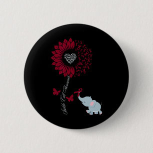 Badge Rond 5 Cm Sensibilisation aux cellules de faucille Papillon