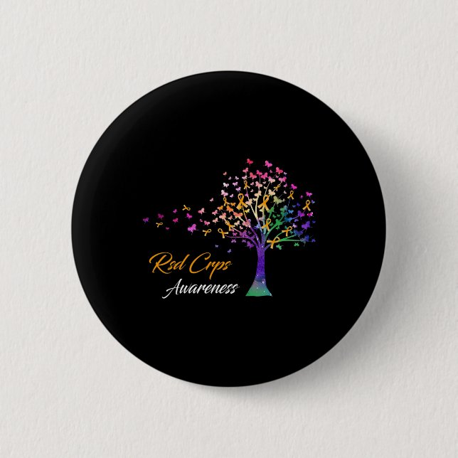 Badge Rond 5 Cm Sensibilisation Aux Crps De Ruban D'Arbre (Devant)
