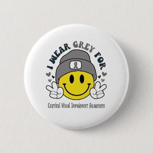Badge Rond 5 Cm Sensibilisation aux déficiences visuelles cortical