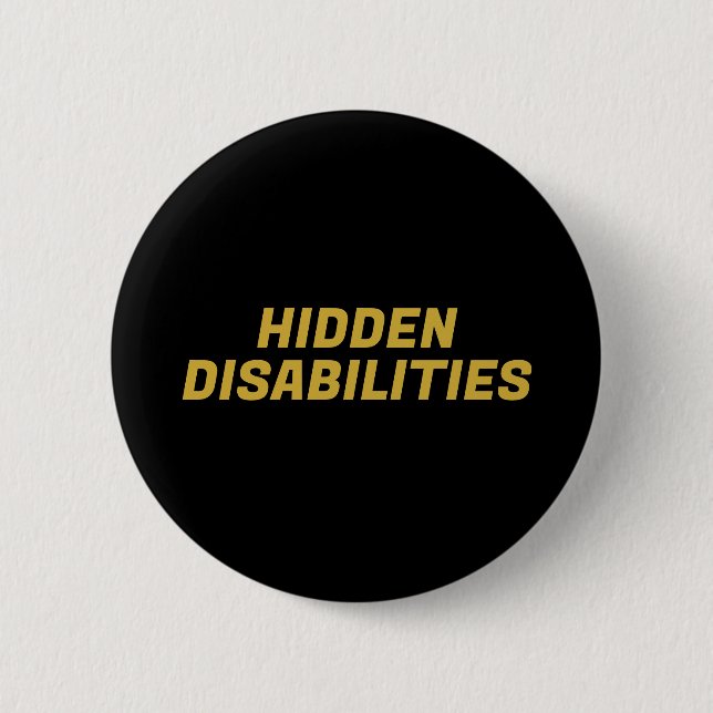 Badge Rond 5 Cm Sensibilisation aux handicaps cachés (Devant)