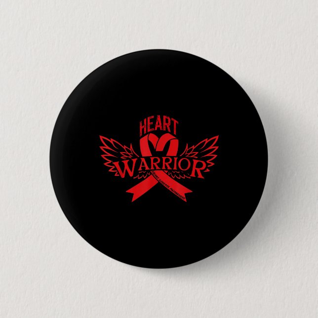 Badge Rond 5 Cm Sensibilisation aux maladies cardiaques (Devant)