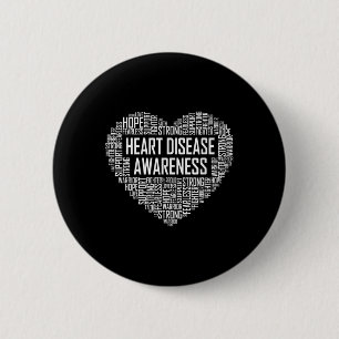 Badge Rond 5 Cm Sensibilisation aux maladies cardiaques Cadeau car