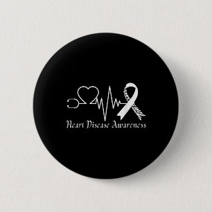 Badge Rond 5 Cm Sensibilisation aux maladies cardiaques Go Red In 