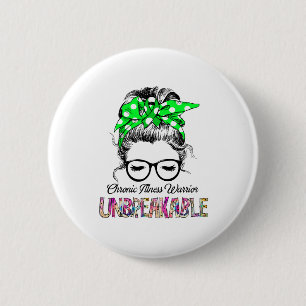 Badge Rond 5 Cm Sensibilisation aux maladies chroniques Ribbon Cad