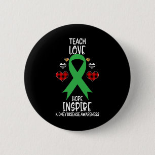 Badge Rond 5 Cm Sensibilisation aux maladies du rein Apprendre au