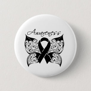 Badge Rond 5 Cm Sensibilisation aux papillons de tatouage - Mélano