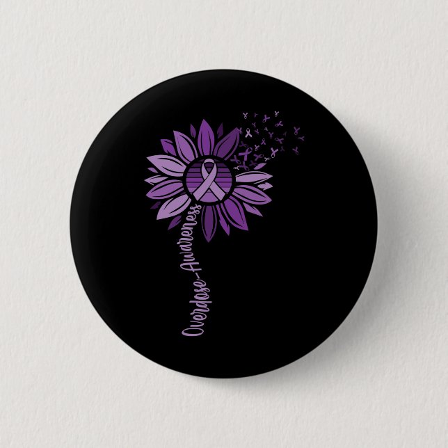Badge Rond 5 Cm Sensibilisation aux surdoses de rubans (Devant)
