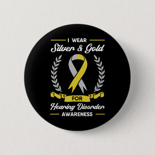 Badge Rond 5 Cm Sensibilisation aux troubles Aide aux sourds Impla
