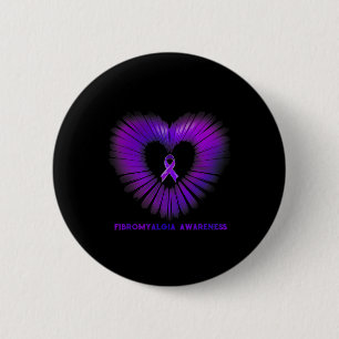 Badge Rond 5 Cm Sensibilisation Coeur pourpre Ruban Guerriers