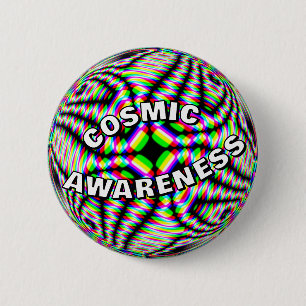 Badge Rond 5 Cm Sensibilisation cosmique (vous pouvez changer les 