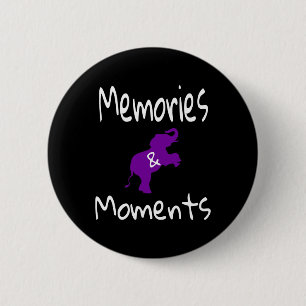 Badge Rond 5 Cm Sensibilisation Eléphant violet Souvenirs Souvenir