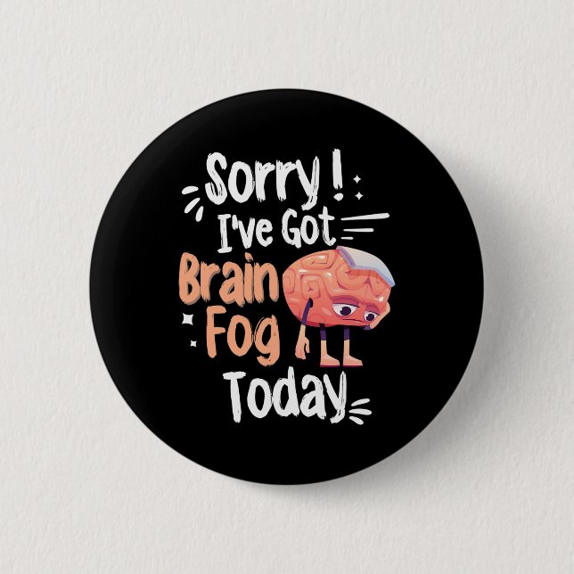 Badge Rond 5 Cm Sensibilisation Et Fibro Fog Fibromyalgie Brain Fo (Devant)