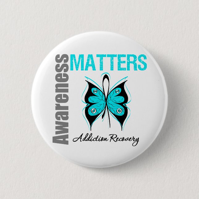 Badge Rond 5 Cm Sensibilisation, facteur important Recouvrement de (Devant)