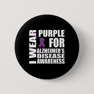 Badge Rond 5 Cm Sensibilisation Heimerheimer Violet Ribbon Support