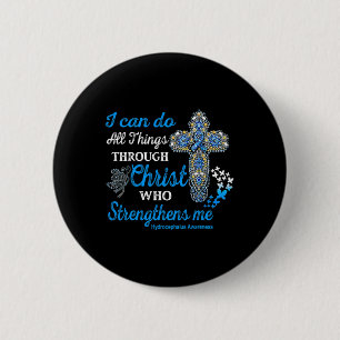 Badge Rond 5 Cm Sensibilisation Hydrocéphalie Guerrier Christ