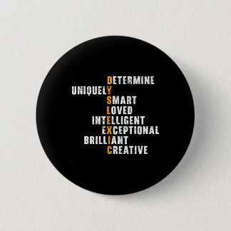 Badge Rond 5 Cm Sensibilisation Lecture Trouble Apprentissage Hand