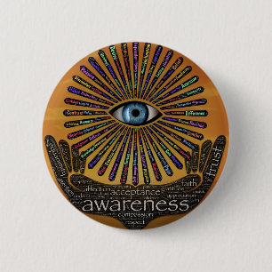 Badge Rond 5 Cm Sensibilisation Mineurs Oeil Inspiration Mot Art