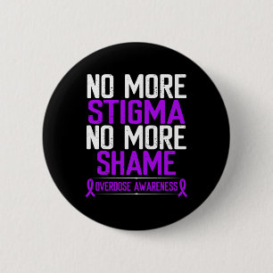 Badge Rond 5 Cm Sensibilisation Plus de Stigmatisation Honte Ruban