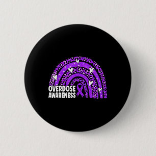 Badge Rond 5 Cm Sensibilisation Ribbon Violet Toxicomanie Na Aa 1