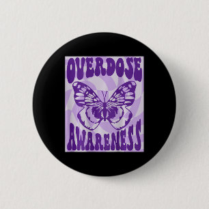 Badge Rond 5 Cm Sensibilisation super aux surdoses de papillon Rub