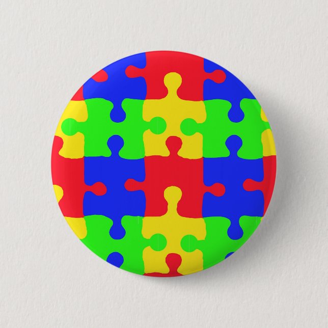 Badge Rond 5 Cm Sensibilisation sur l'autisme (Devant)