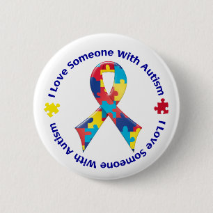 Badge Rond 5 Cm Sensibilisation sur l'autisme