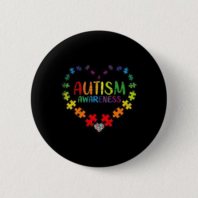 Badge Rond 5 Cm Sensibilisation sur l'autisme (Devant)