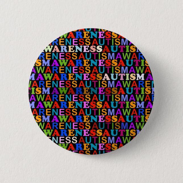 Badge Rond 5 Cm Sensibilisation sur l'autisme (Devant)