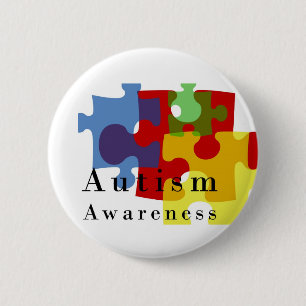 Badge Rond 5 Cm Sensibilisation sur l'autisme