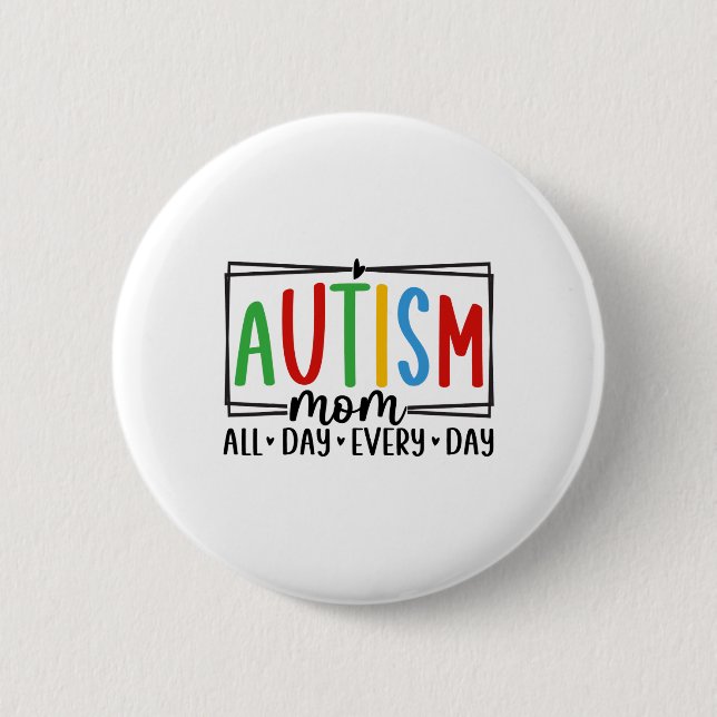 BADGE ROND 5 CM SENSIBILISATION SUR L'AUTISME 3 (Devant)