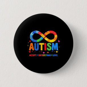 Badge Rond 5 Cm Sensibilisation sur l'autisme Accepter Comprendre 