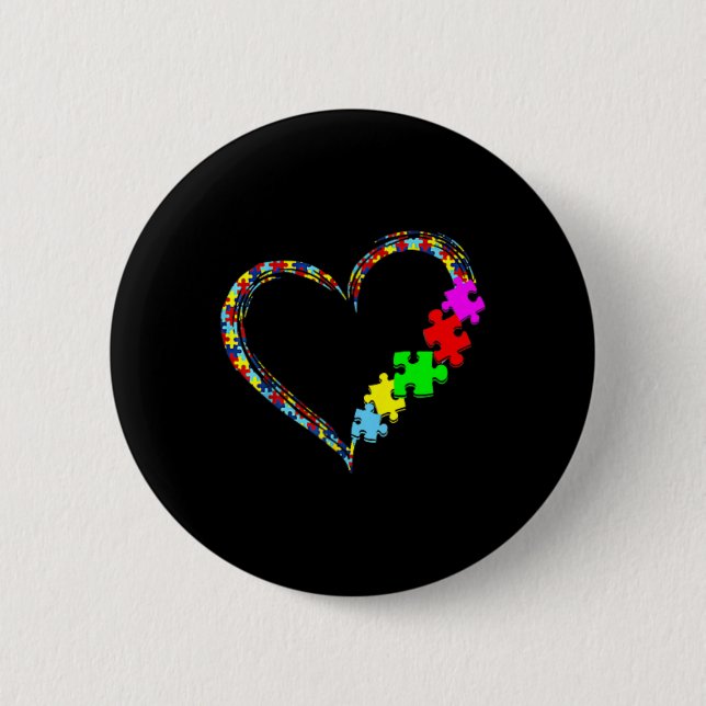 Badge Rond 5 Cm Sensibilisation sur l'autisme Accepter Comprendre  (Devant)