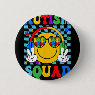 Badge Rond 5 Cm Sensibilisation sur l'autisme Autisme Escouade Sou