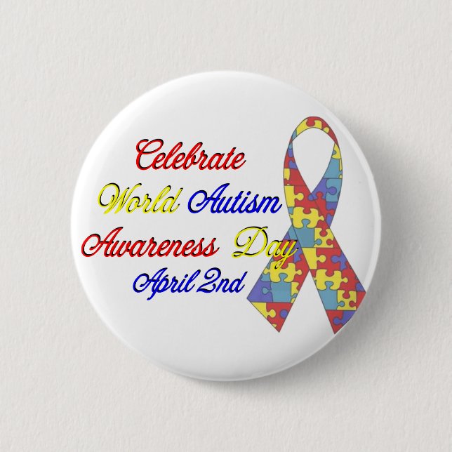 Badge Rond 5 Cm Sensibilisation sur l'autisme Dayu (Devant)