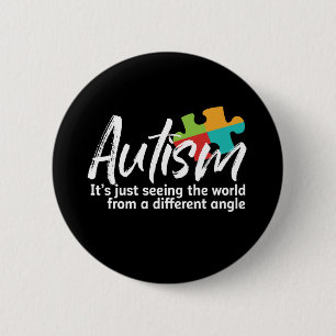 Badge Rond 5 Cm Sensibilisation sur l'autisme et soutien aux enfan