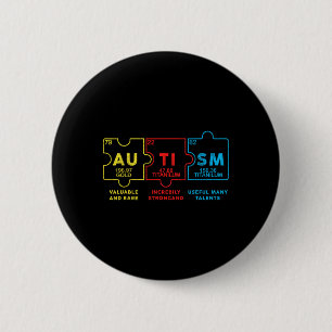 Badge Rond 5 Cm Sensibilisation sur l'autisme Femmes Hommes Enfant
