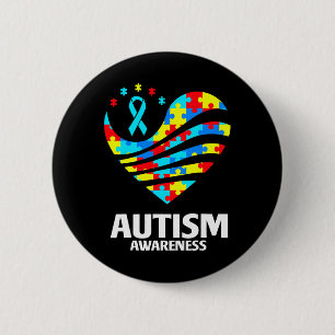 Badge Rond 5 Cm Sensibilisation sur l'autisme mondiale Pièces Puzz
