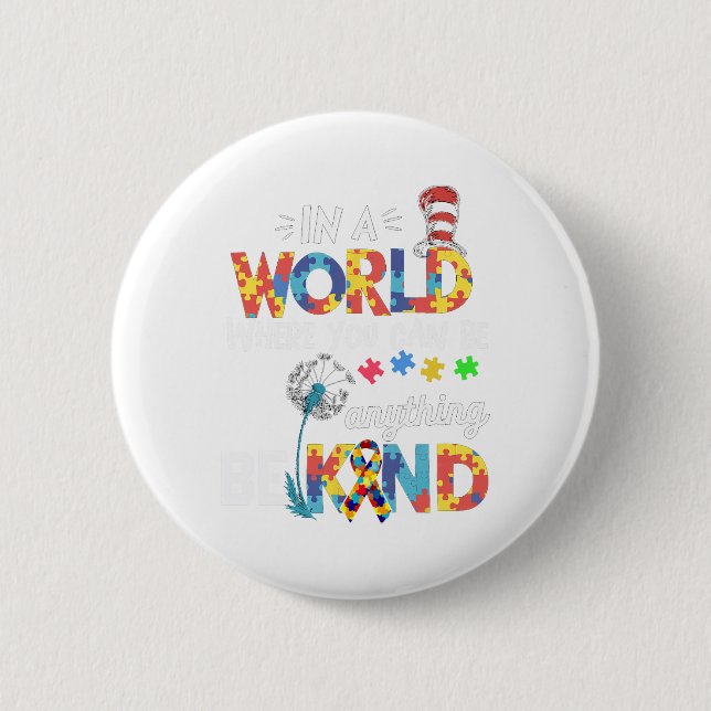 Badge Rond 5 Cm Sensibilisation sur l'autisme Pourquoi convient-il (Devant)