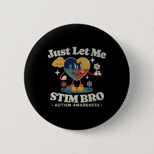 Badge Rond 5 Cm Sensibilisation sur l'autisme Support Stimming Cut