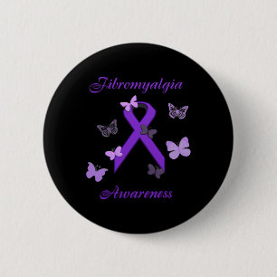 Badge Rond 5 Cm Sensibilisation Violet Maladie invisible