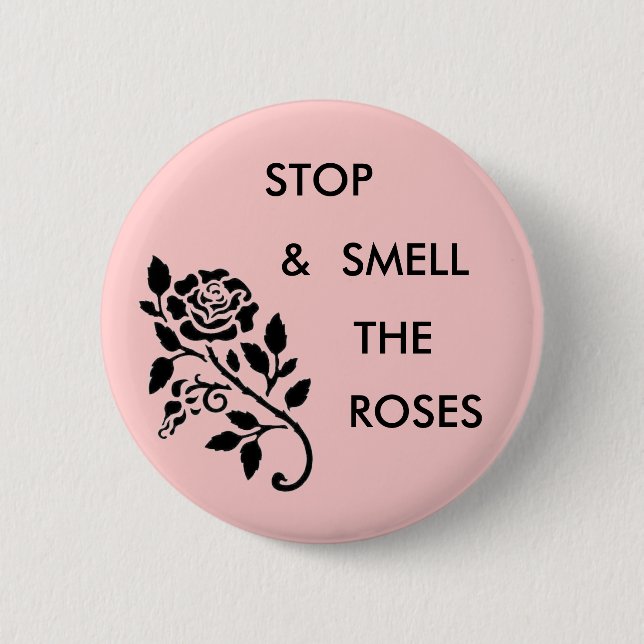 Badge Rond 5 Cm Sentez les roses (Devant)