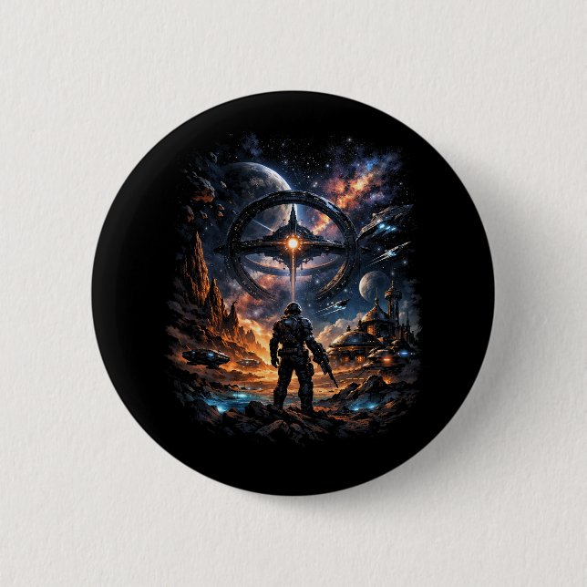 Badge Rond 5 Cm Sentinel of the Star Gate (Devant)