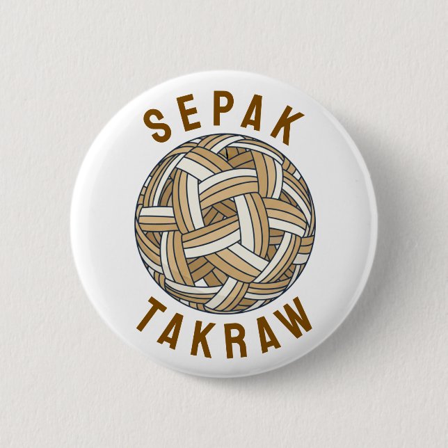 Badge Rond 5 Cm Sepak Takraw Woven Ball (Devant)