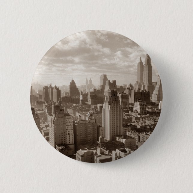 Badge Rond 5 Cm Sepia New York (Devant)