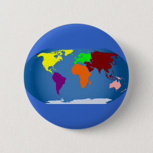 Badge Rond 5 Cm Sept continents colorés