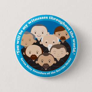 Badge Rond 5 Cm Sept Fondateurs de l'Ordre Servite